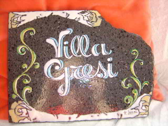 Ceramic Lava House Number